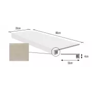 Ступень Ascot Ceramiche Busker Scalino Costa Retta Greige Out 33x91 BUS902