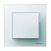 Накладка выключателя/переключателя ABB Sky 2CLA850100A2101 Белое стекло (Клавиша)