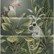 Панно Ape Ceramica Silk Set 3 DEF Toucan Green 40x120
