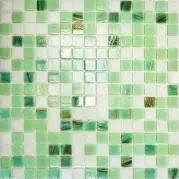 Мозаика Pixmosaic Glass Зелёный Микс 2x2 32.7x32.7 HK-17