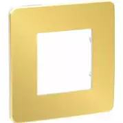 Рамка Schneider Electric Unica NU280259 Золото/Белый  (1 пост)