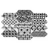 Декор 22997 Kite Patchwork B&W 10x30 Equipe