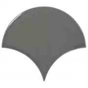 Настенная плитка 21979 Scale Fan Dark Grey 10.6х12 Equipe