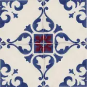 Декор Marca Corona Jolie Blanc Bleu Trama (комп/4шт) 10x10 8330