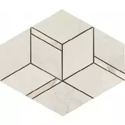 Мозаика AVA Ceramica Bolgheri Stone Rombo White Nat Ret 22x37 196101