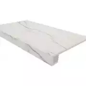 Ступень Estima Ideal White неполированная (прямоугольный бортик + подступенок) 33x120 ID01