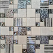 Мозаика Pixmosaic Glass Платина 30x30 МС 2167