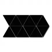Мозаика 24250 Scale Triangolo Mosaic Black Matt 22.5x45 Equipe