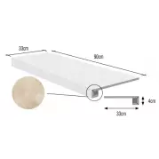 Ступень Ascot Ceramiche Patchwalk Beige Out Scalino Costa Retta 33x91 PHS20O