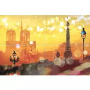 Панно P4D245 Paris из 4-х плиток 60х40 Муза-Керамика