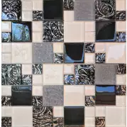 Мозаика Pixmosaic Glass Микс Платина 30x30 МС 503