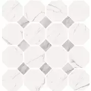 Мозаика 6000396 Statuario Ottagona 30x30 Vallelunga