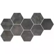 Напольная плитка CIR Docklands Freeport Black Hexagon 24x27,7