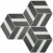 Керамогранит Durstone Six Cementine Bari Black 23x27