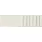 Плитка Tubadzin Groove White Sugar 2 Str 7.8x29.8 настенная