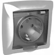 Электрическая розетка Schneider Electric Дуэт WDE000348 Серебристый