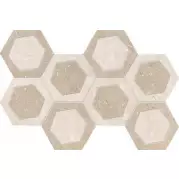 Мозаика R304Z0R Milestone Esagona White/Sand 19.6x34.2 Emil Ceramica