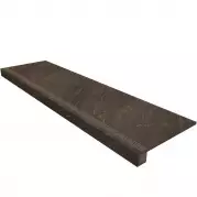 Ступень Estima Gabbro Brown неполированная (прямоугольный бортик + подступенок) 33x120 GB04