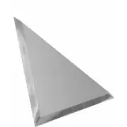 Настенная плитка ДСТ Зеркальная Треугольная Серебро 18x18