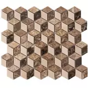 Мозаика настенная CV20140 Emperador Mos. Cubic Polished Mix 30.5x30.5 Colori Viva