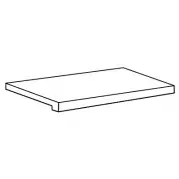Ступень Porcelanosa Dover Acero Esquina Huella Tecnica IZ 31.6x59.6 P92102641