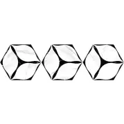 Керамогранит Oset Corola HEX Black 20x24
